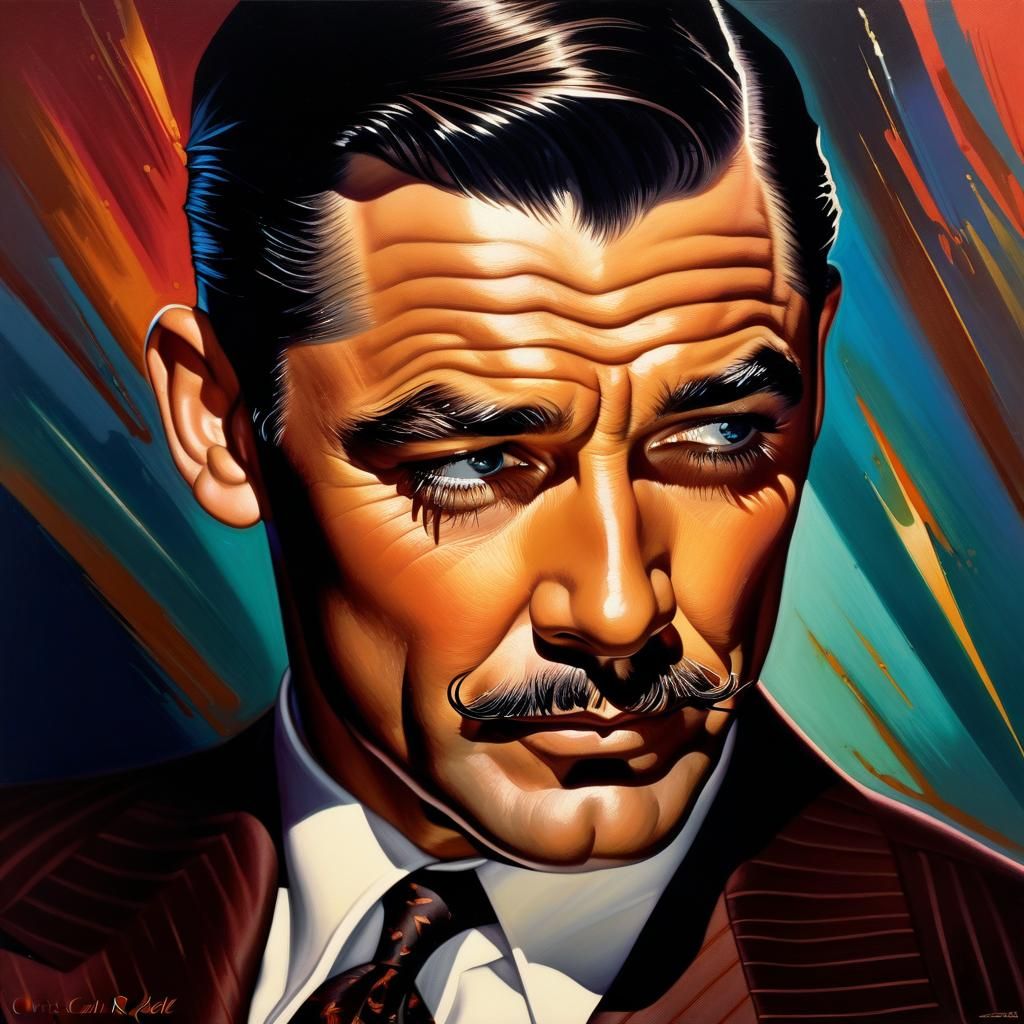 Portrait of Clark Gable - AI Generated Artwork - NightCafe Creator