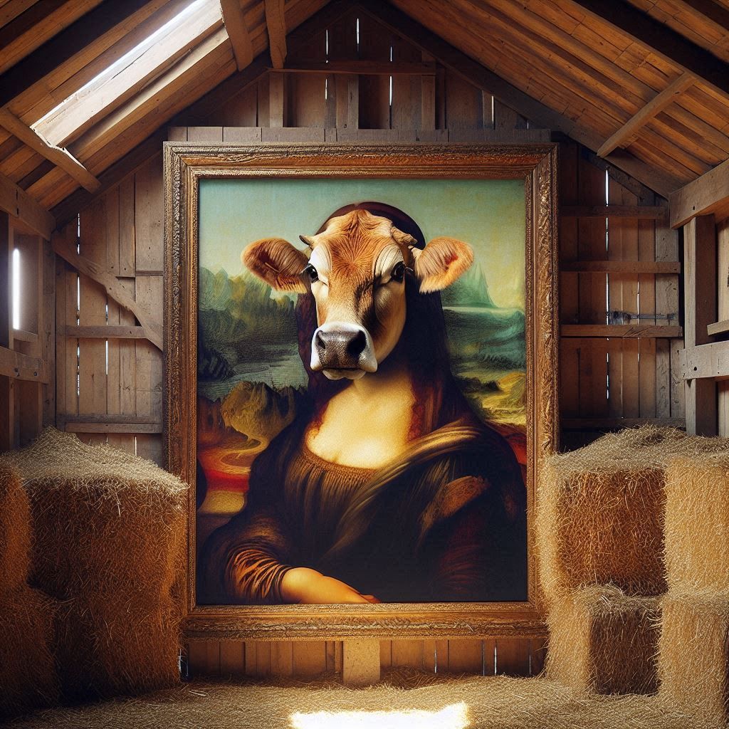 The Moo-na Lisa  by @Klaorman