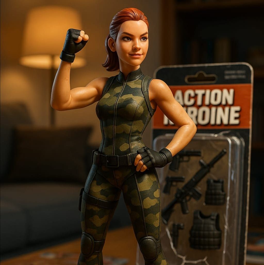 Triumphant action heroine