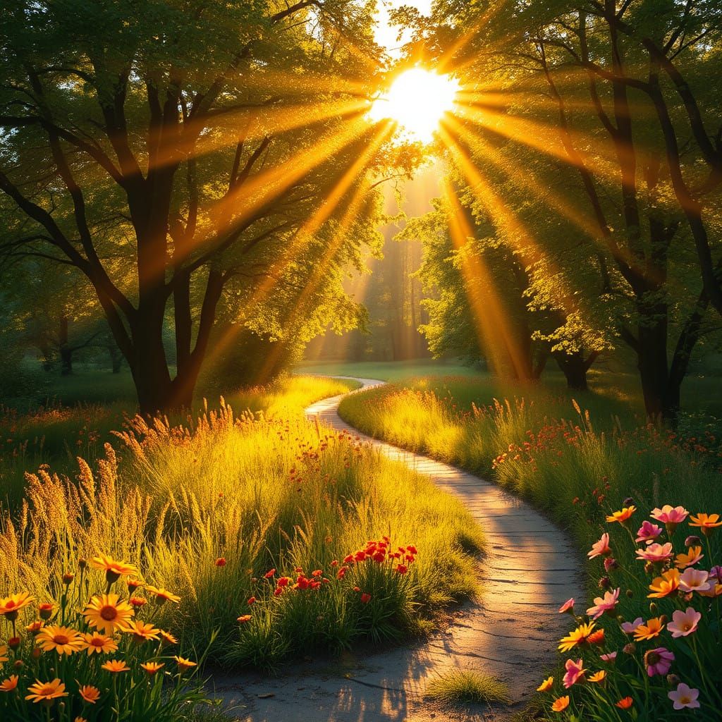 Sunlit Path  by @Macfoggy