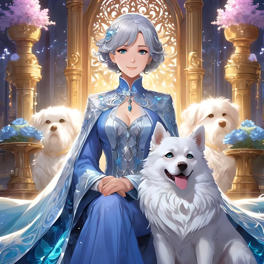 Queen Tee and her dogs