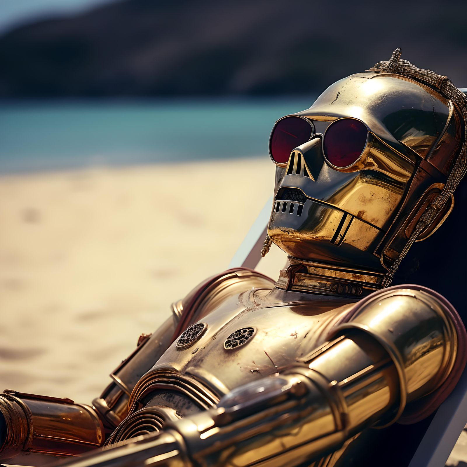 Getting a golden tan.