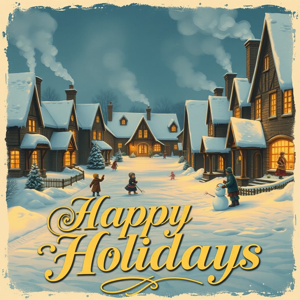 Happy Holidays postcard  by @Pseudonym