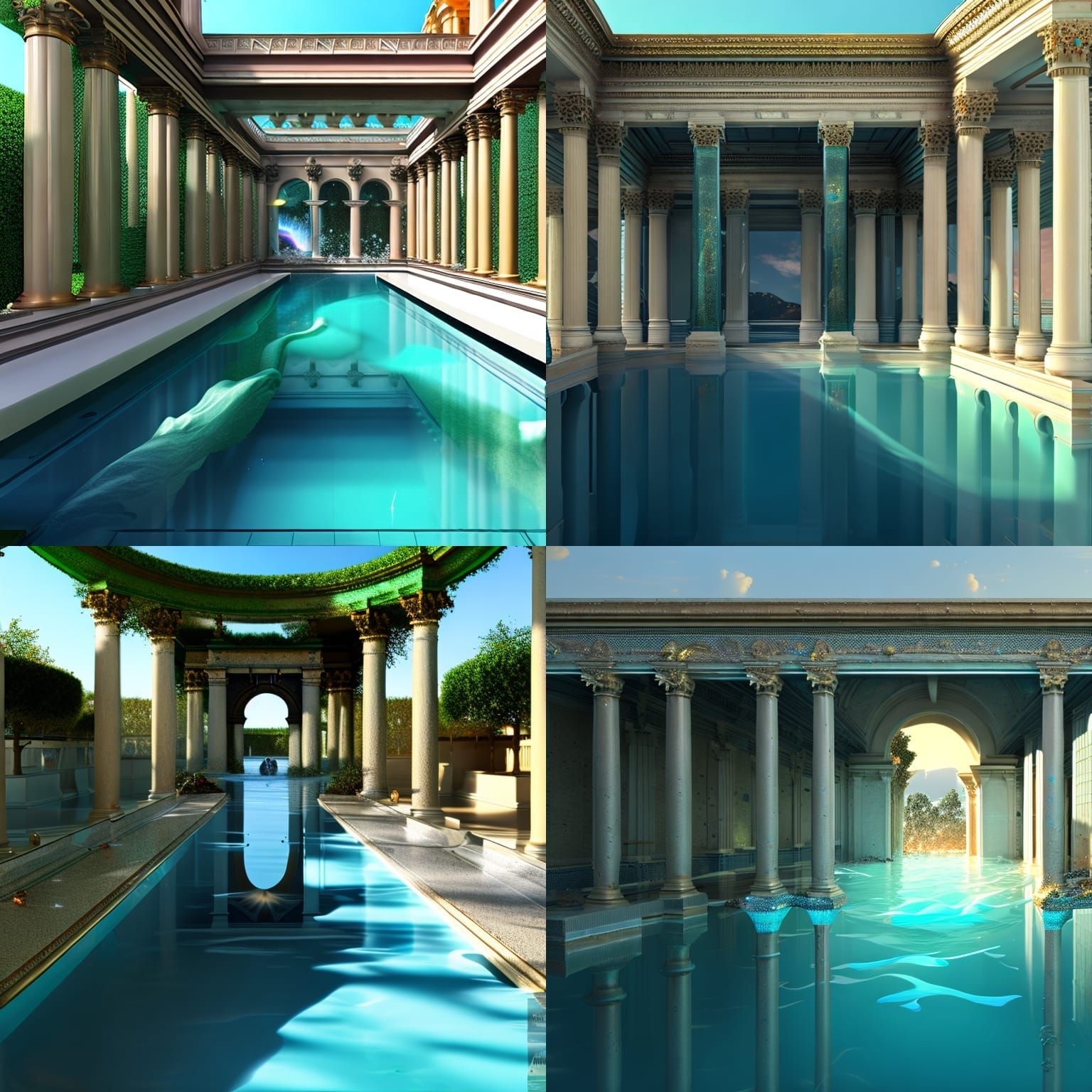 A beautiful liquid swimming pool in Rome: Formula 1 style: crystal ...