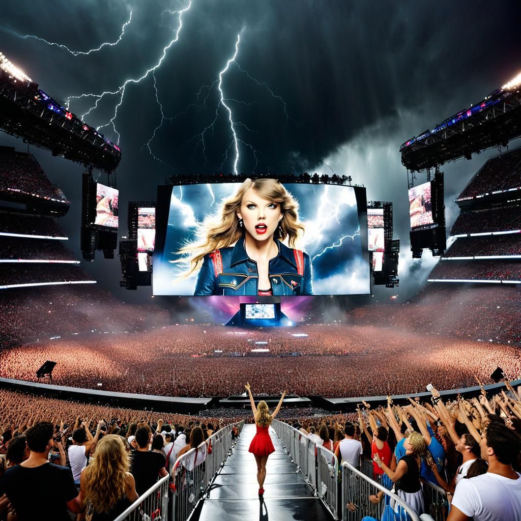 Taylor Swift. Stadium tour AI Generated Artwork NightCafe Creator