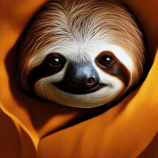 sloth in a cozy bed  by @Suzie Palmer