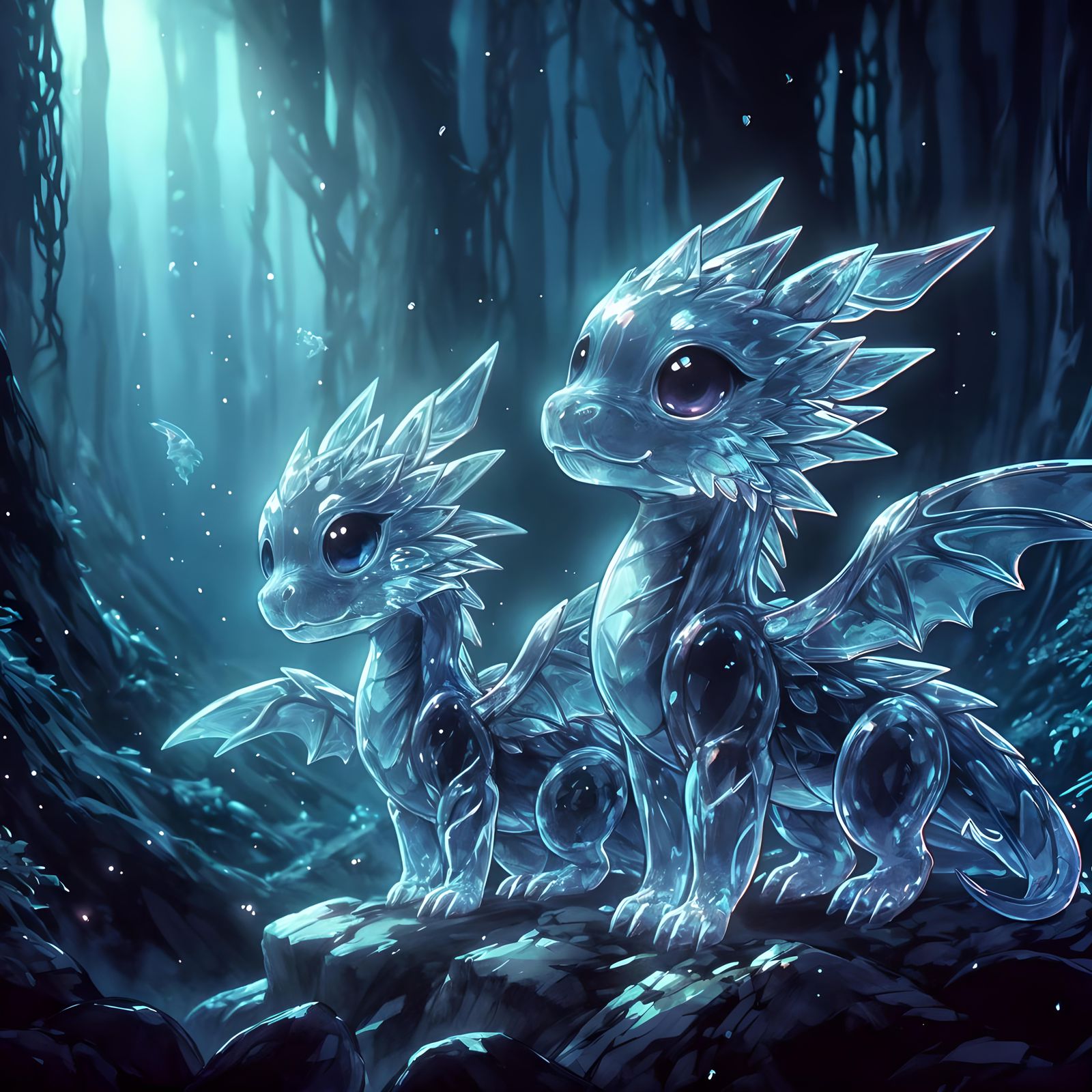 Crystal Glass Dragons