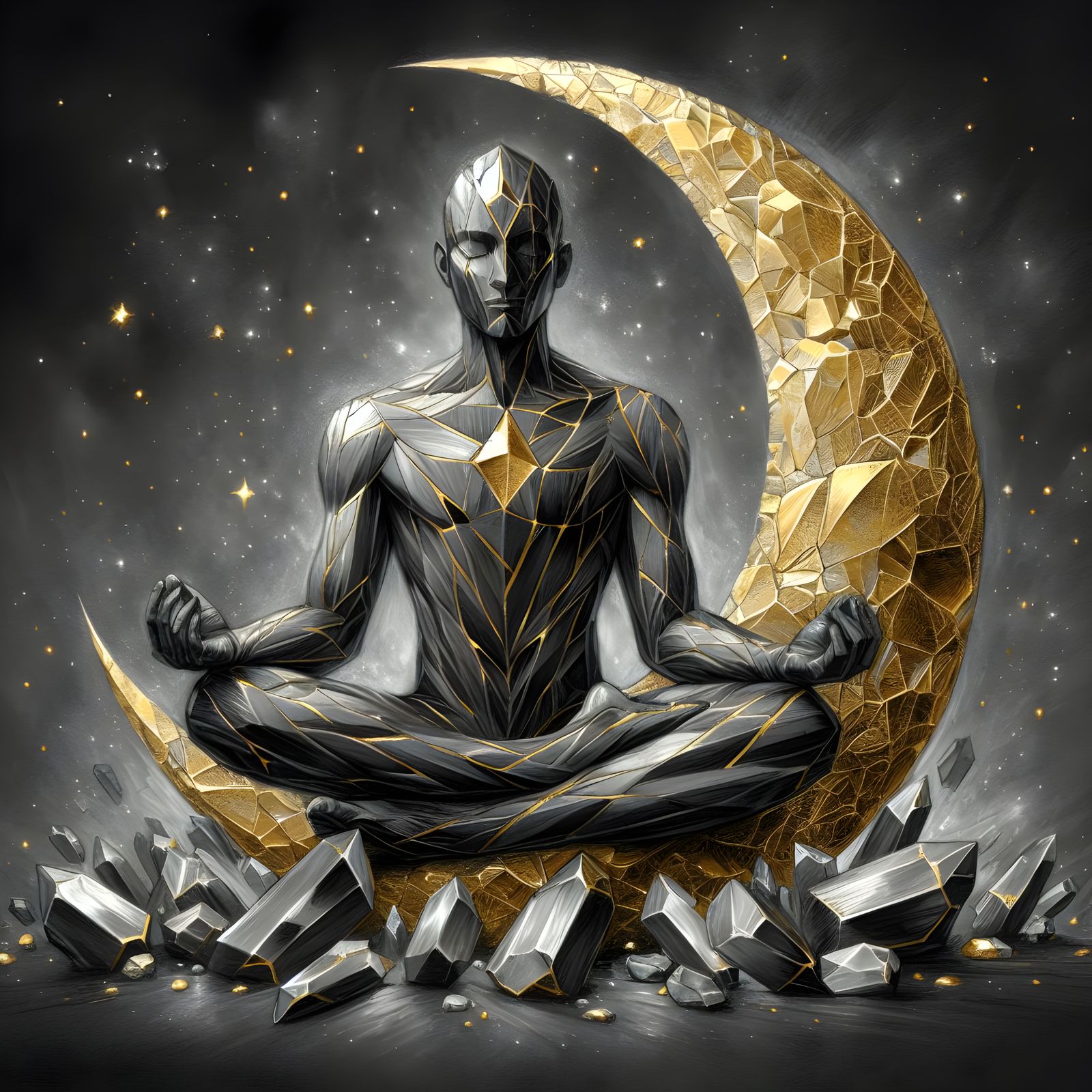 Kintsugi Man on the Moon