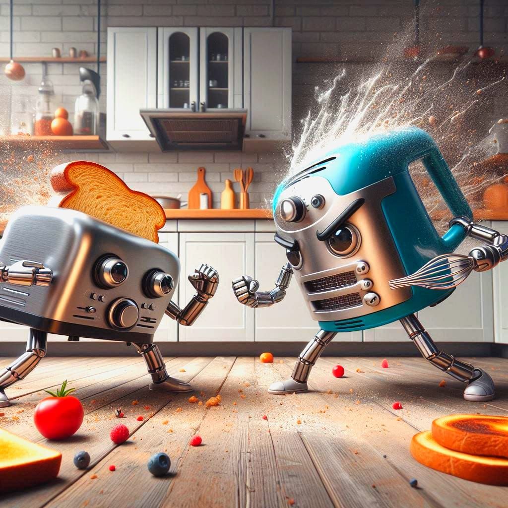 Breakfast fight!