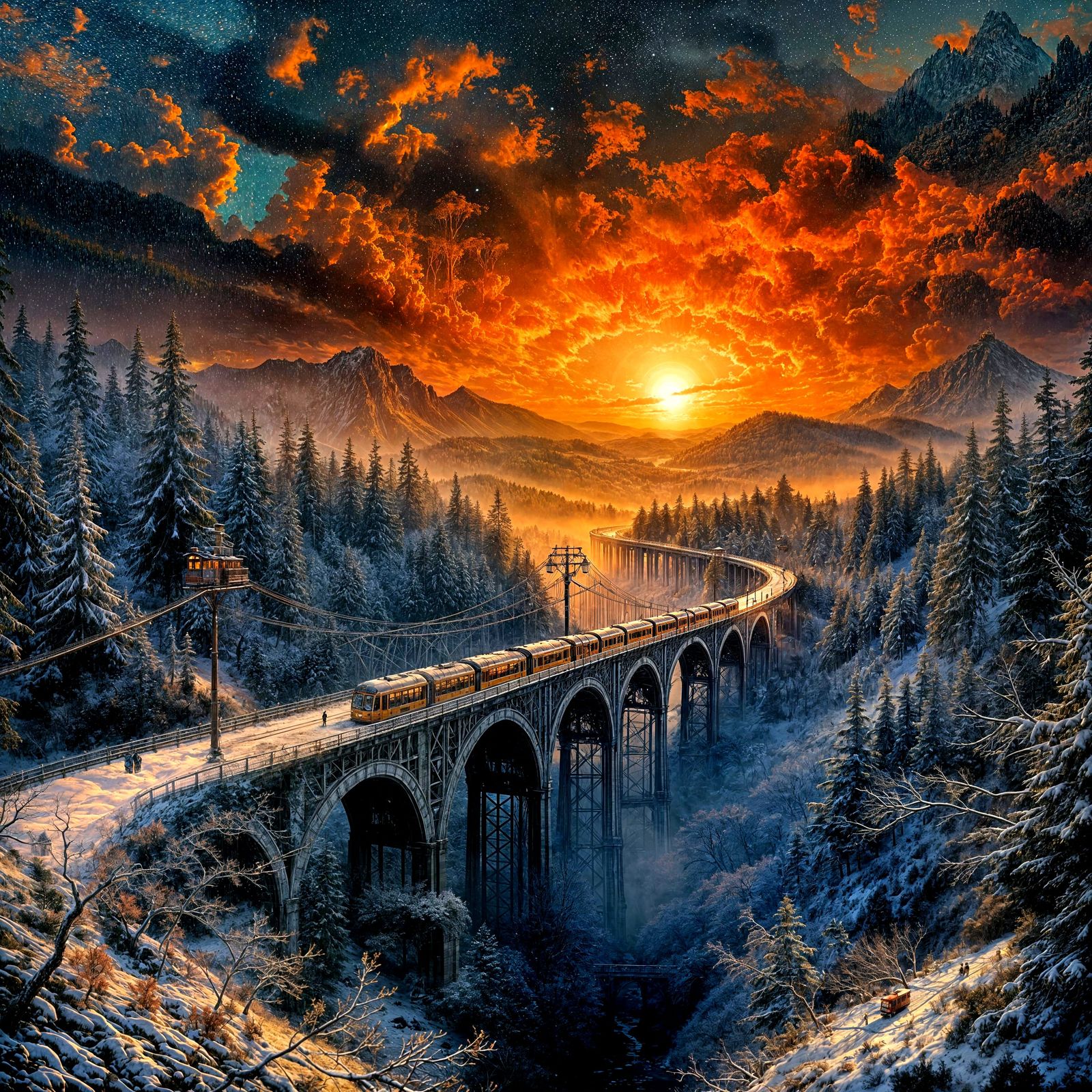 Viaduct in winter  by @MSz