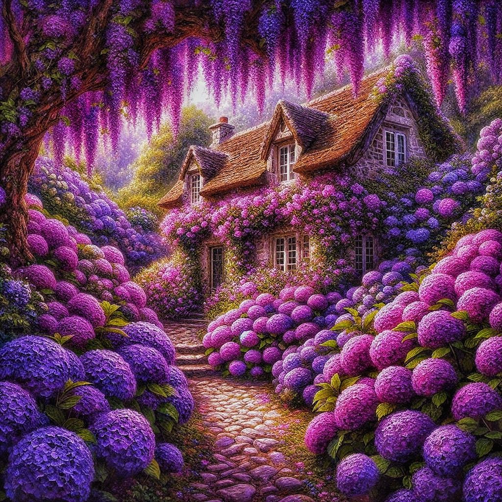 Purple cottage