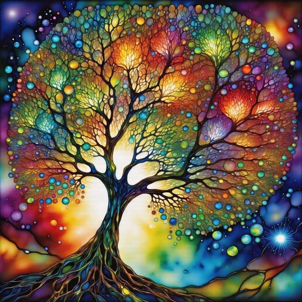 Dreamlike Celestial Harmony in Soft Watercolor Hues