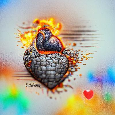A heart bursting with flame 3