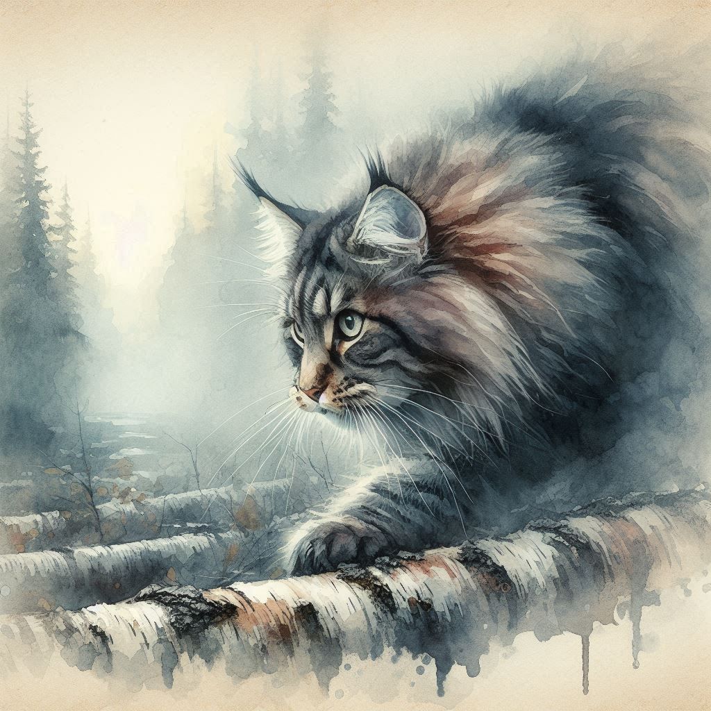 Beauty of a hunting cat