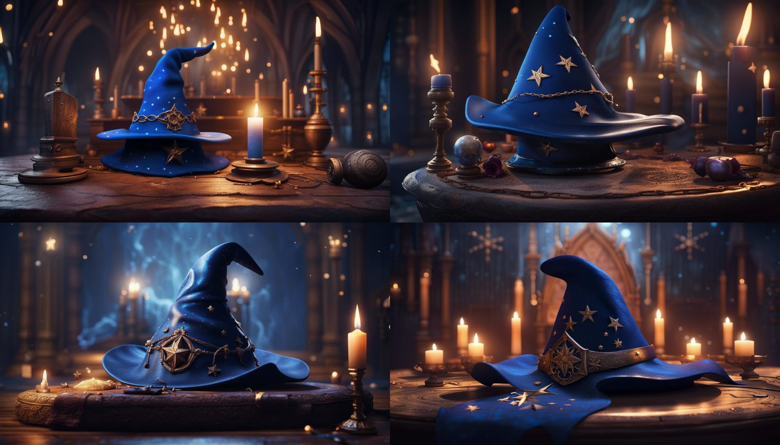 The Blue Wizard Hats AI Generated Artwork NightCafe Creator