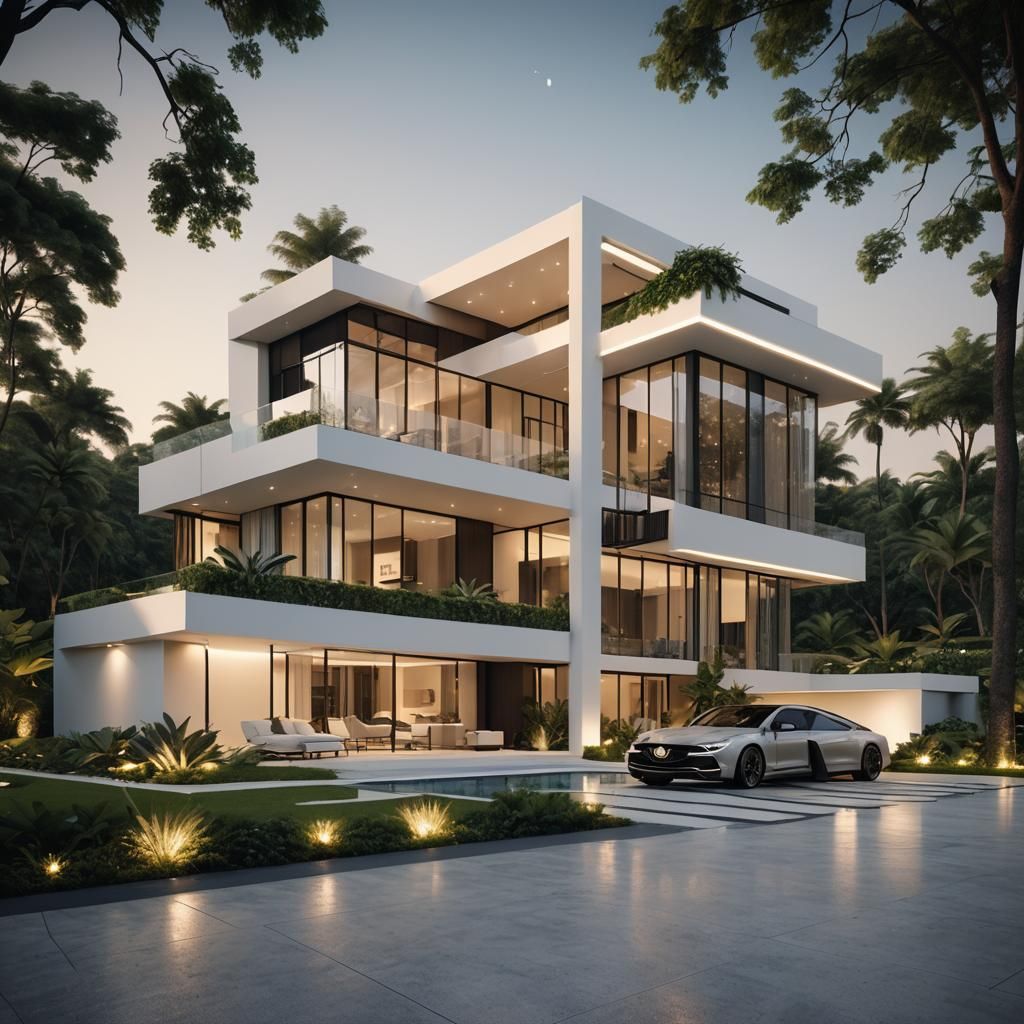 Sleek Modern Villa Design in High-Tech Ambiance
