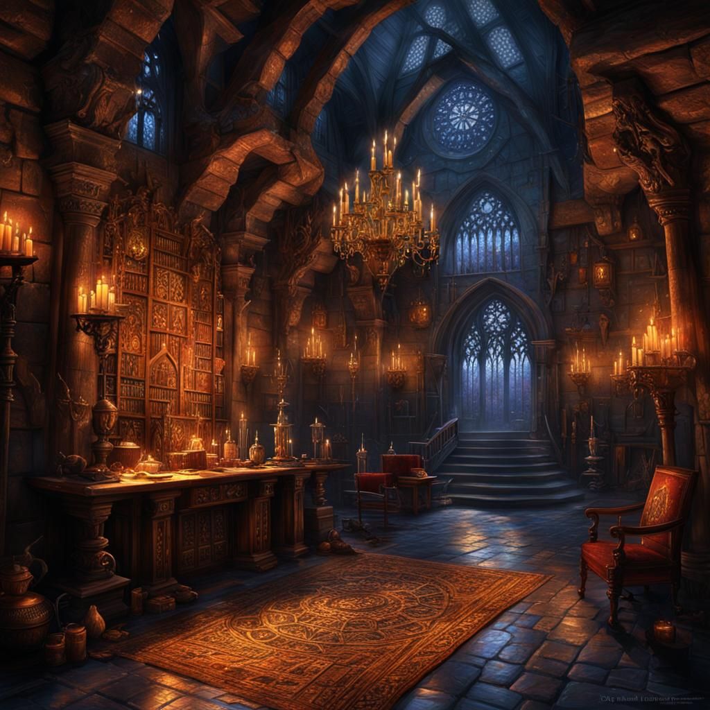 Medieval Wizard's Lair  by @Ministress