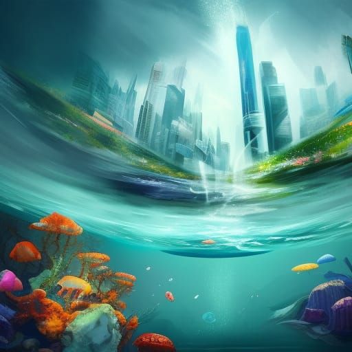 Upside Down Sea in the City