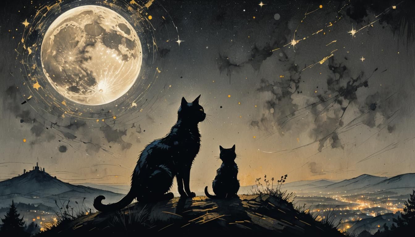 Mother and her kitten  by @DeeB