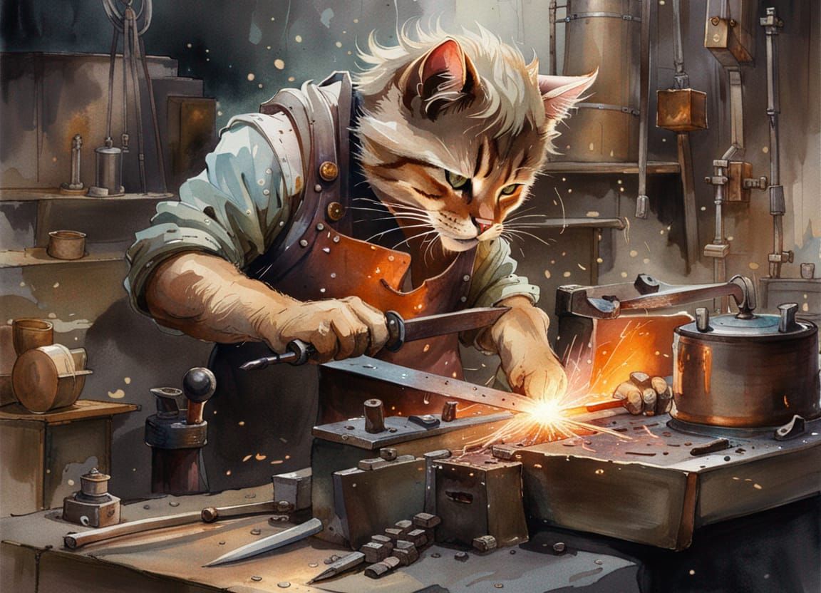 Blacksmith cat     by @Junglegeorge