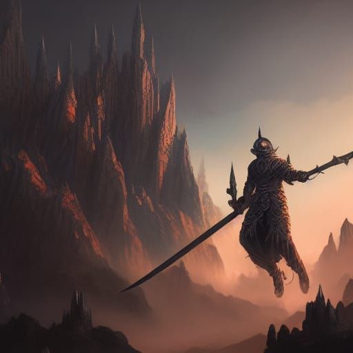 Vivek wear black with a sword