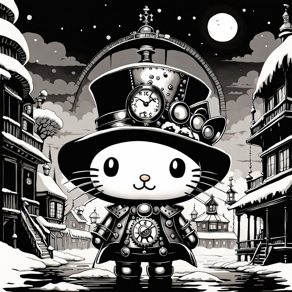 Hello Kitty in winter