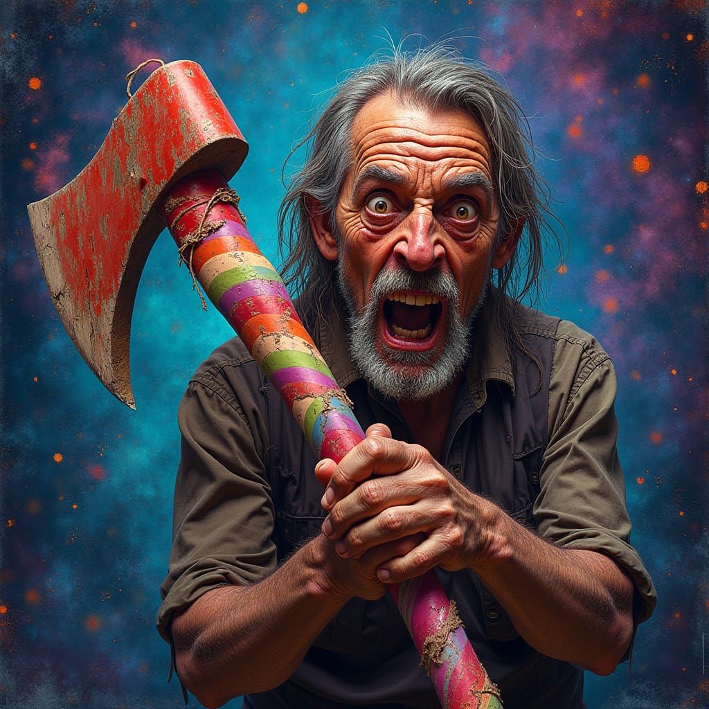 Distressed Warrior in Cosmic Astral Realm