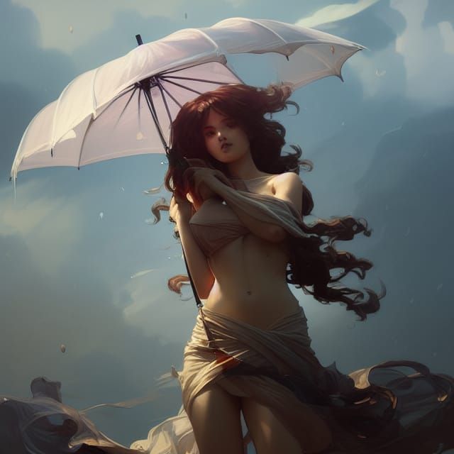 caught in the rain