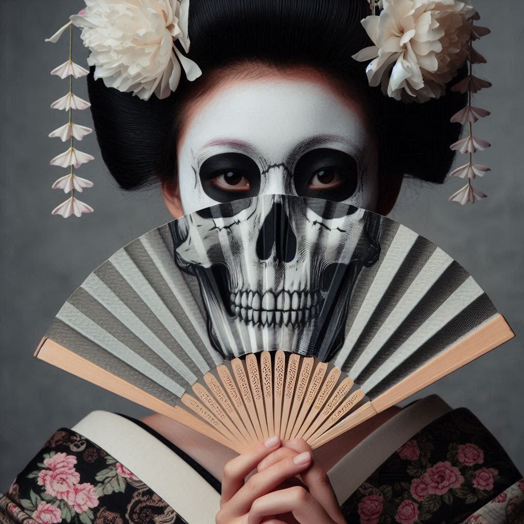 *Female Portrait 109: Skull Fan 1