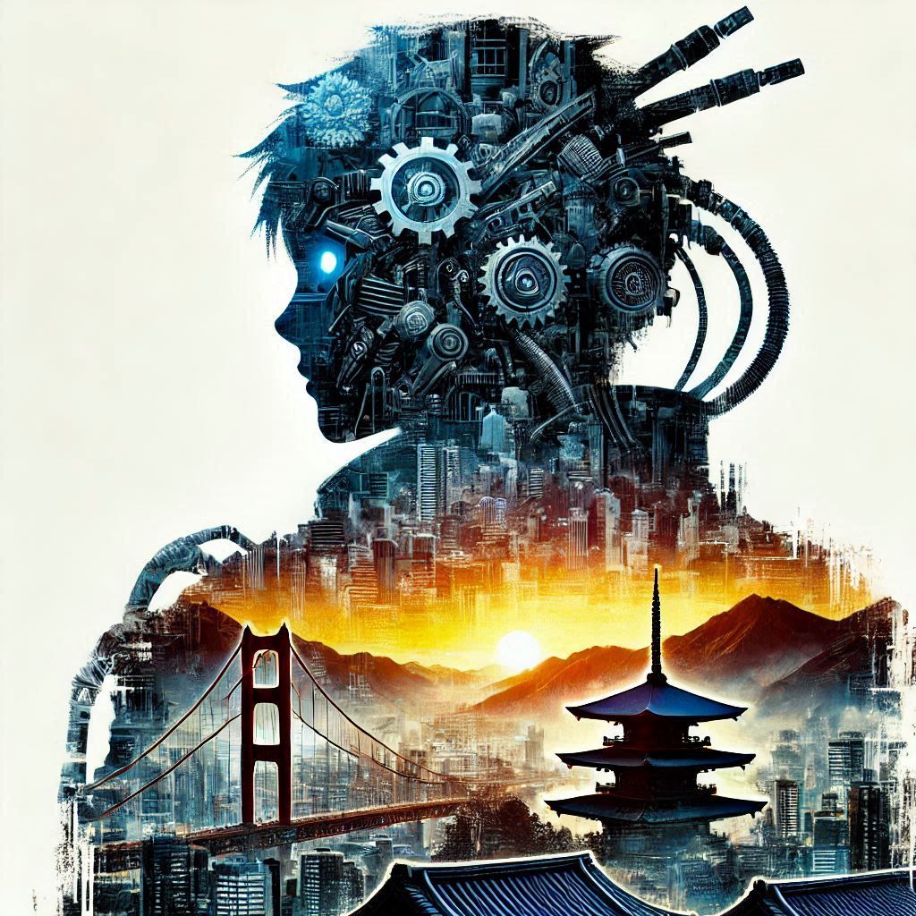 double exposure beautiful fantasy portrait landscape..