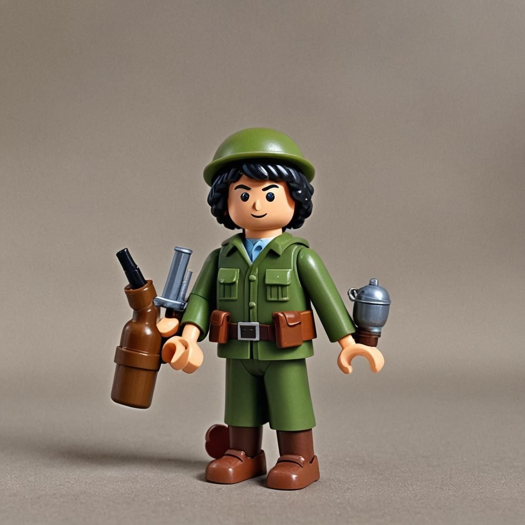 Playmobil Doll with Grenade: Controversial Image