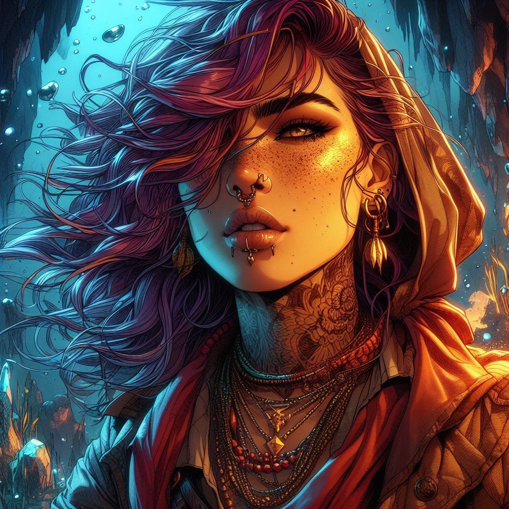 Portrait Before the Water Wall