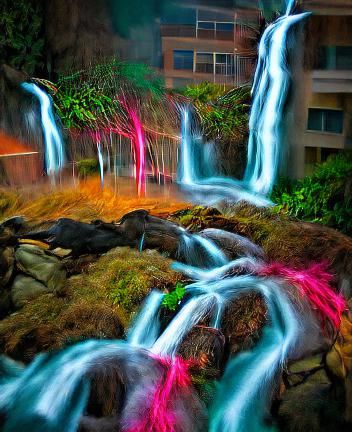vibrant waterfalls