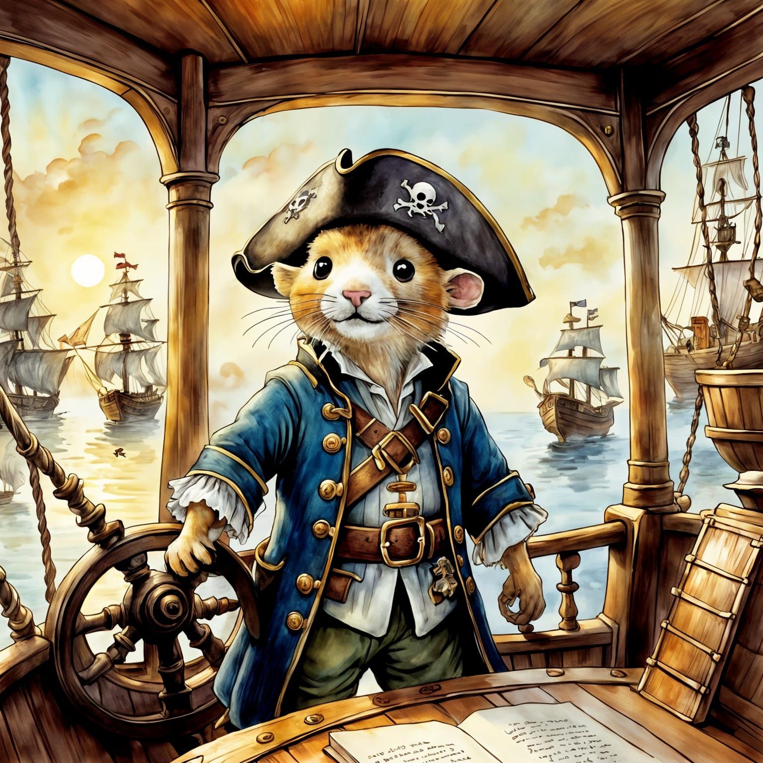 Captain Whiskers  by @RedPixie