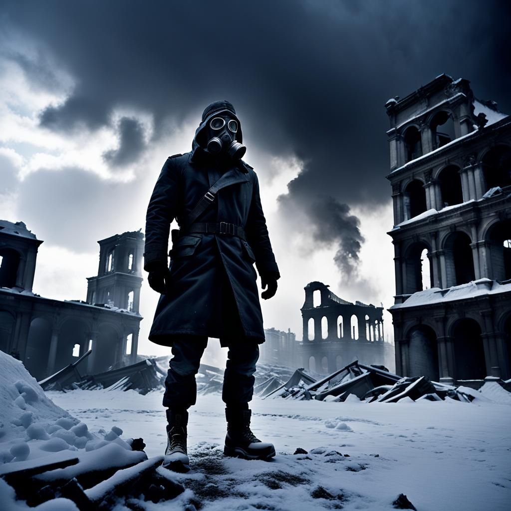 Bleak Post-Apocalyptic Paris in Gritty Cinematic Style