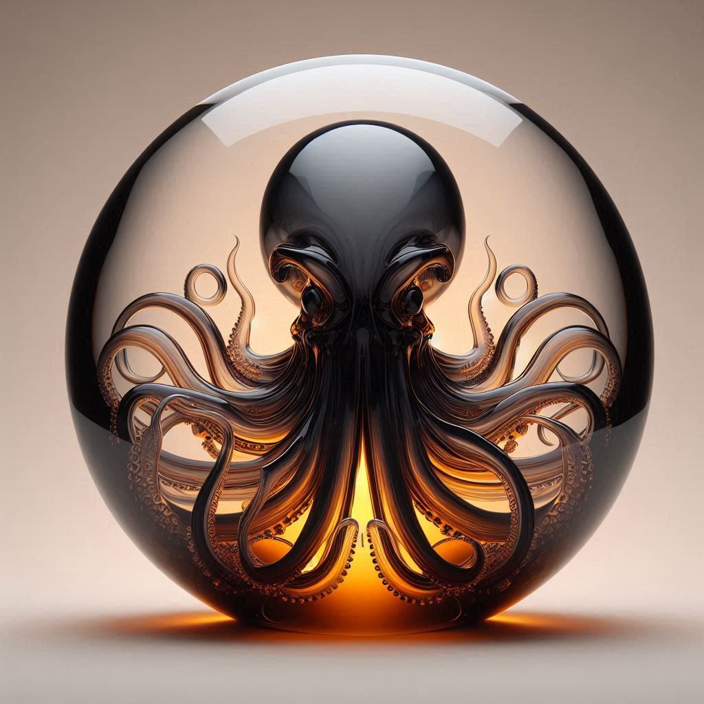 Glass Octopus Head