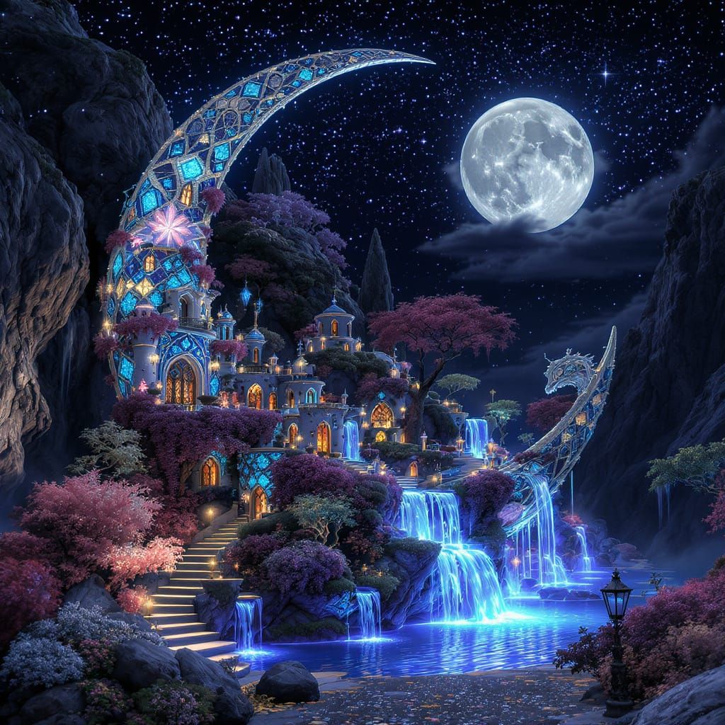 Fantasy Village  by @Booth31AIart