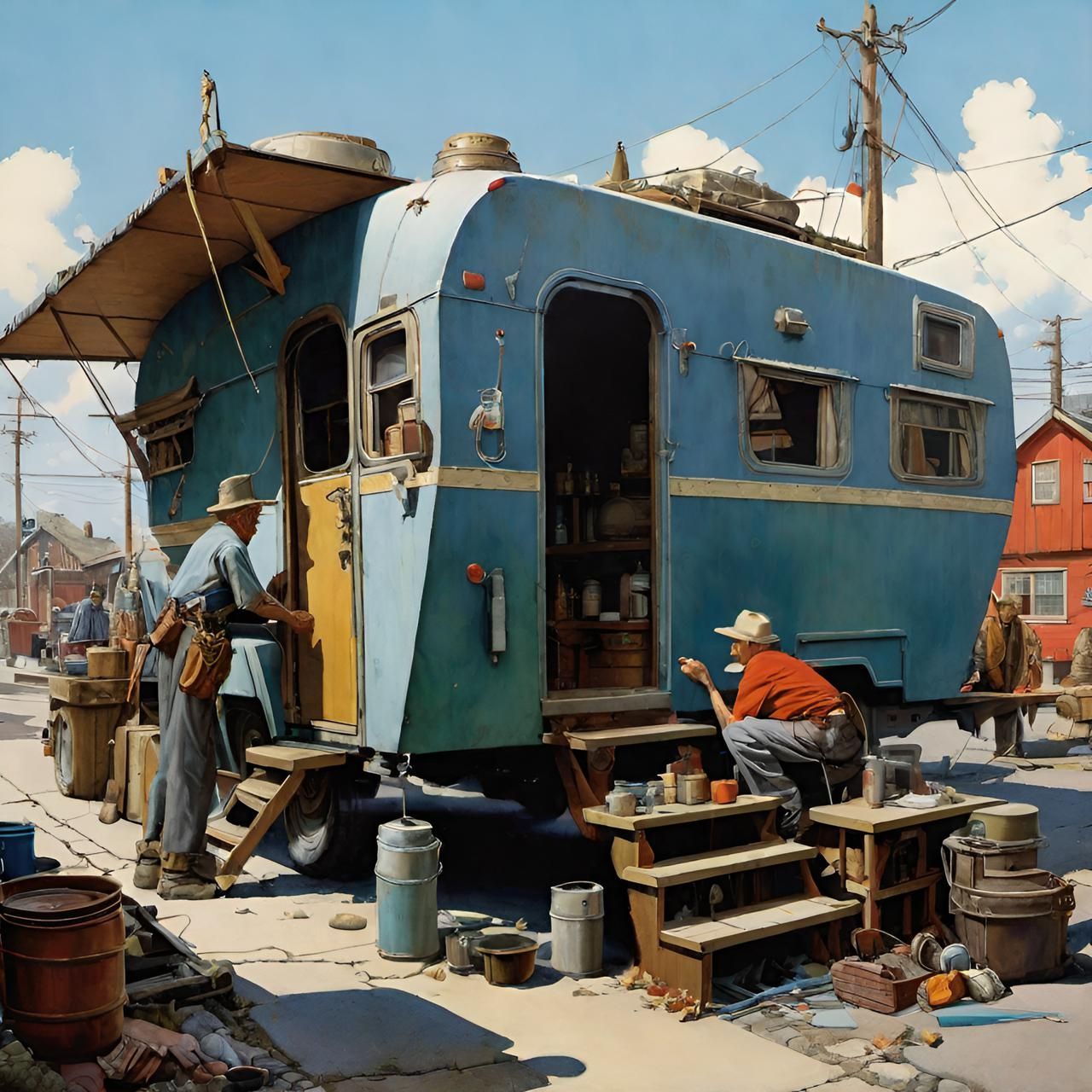 Old-fashioned Caravan