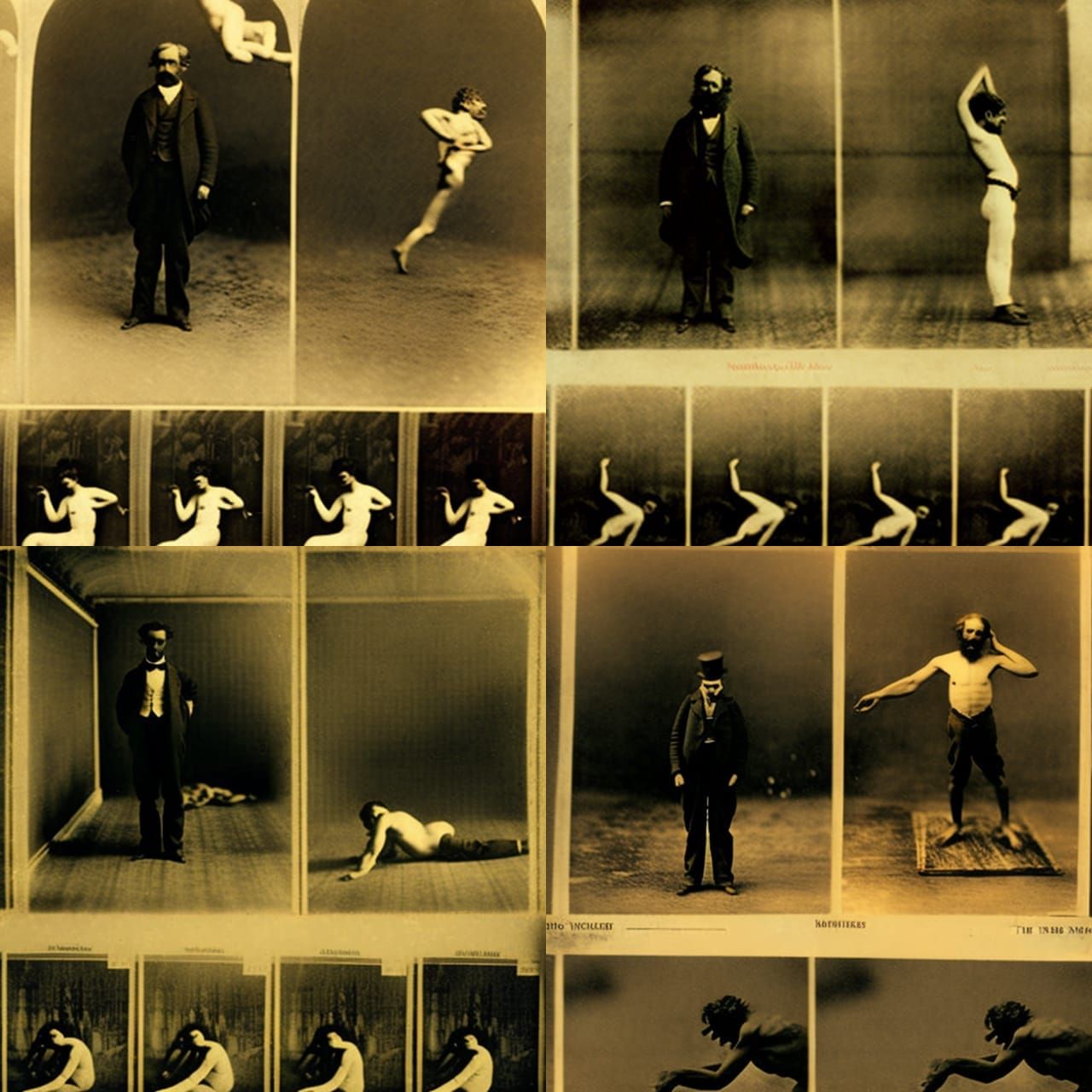 The noctambulist awakes photographed by Eadweard Muybridge