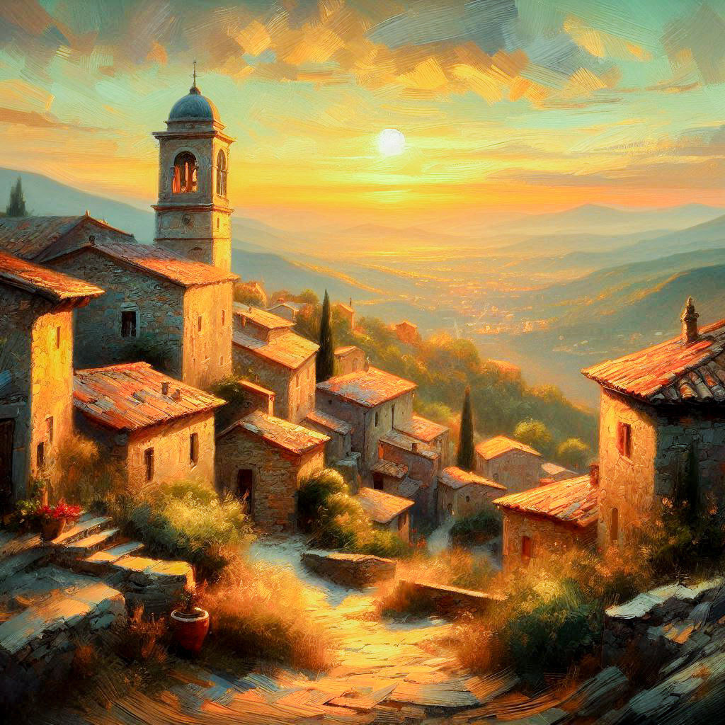 Evening Glow Over the Valley