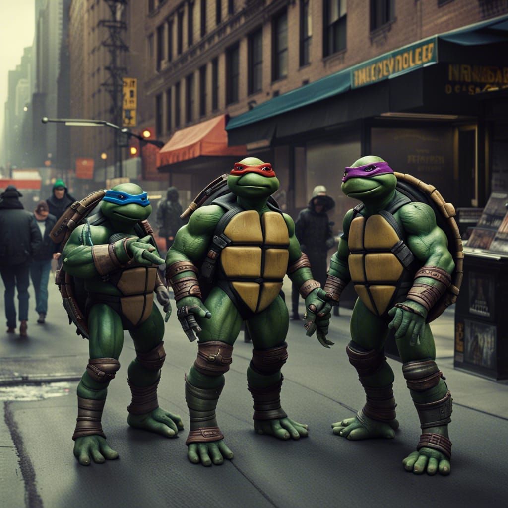 Ninja Turtles in New York - AI Generated Artwork - NightCafe Creator