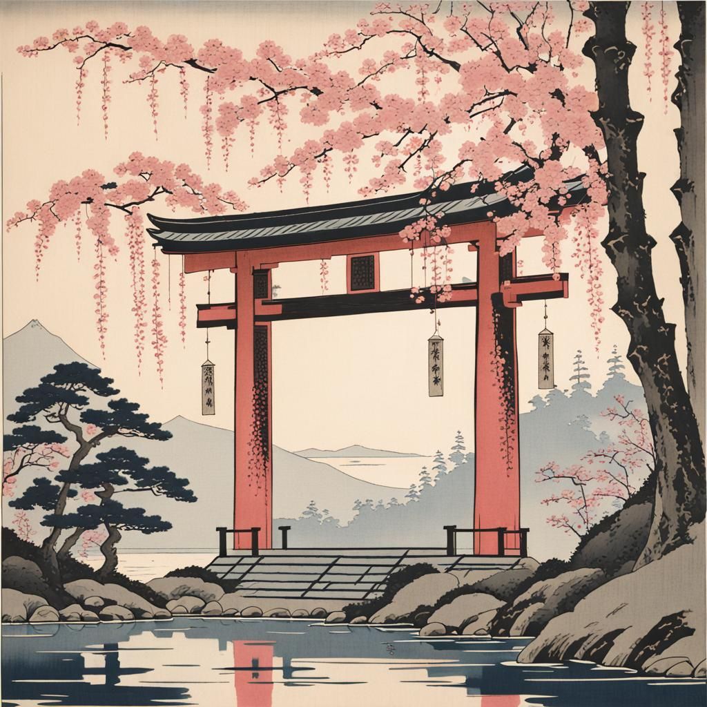 Shrine gate to spring  by @Ksenia