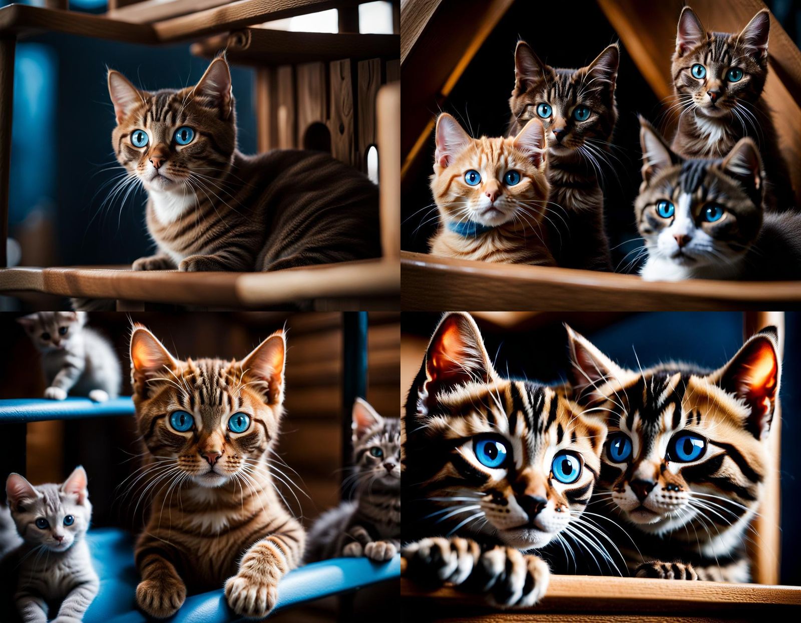 (((with two differing colored eyes, brown and blue))) sittin...