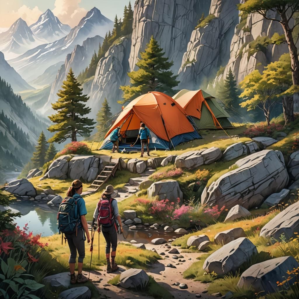 Camping with friends   by @Kickoff 