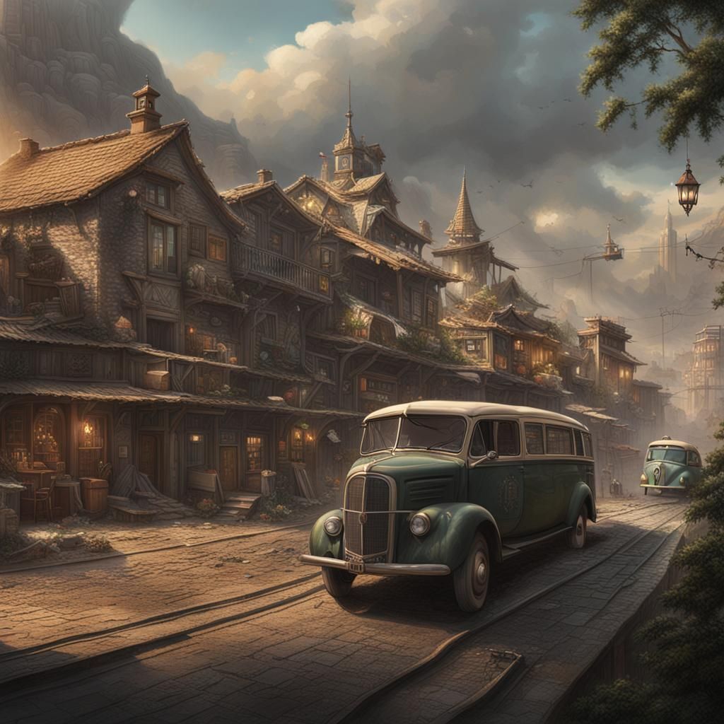 Detailed Matte Painting of an Octopus