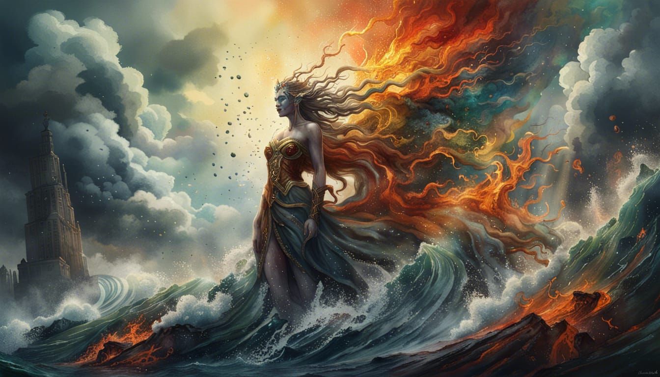 As the earth is dying,Gaia earth goddess rises,releases all her fury on ...