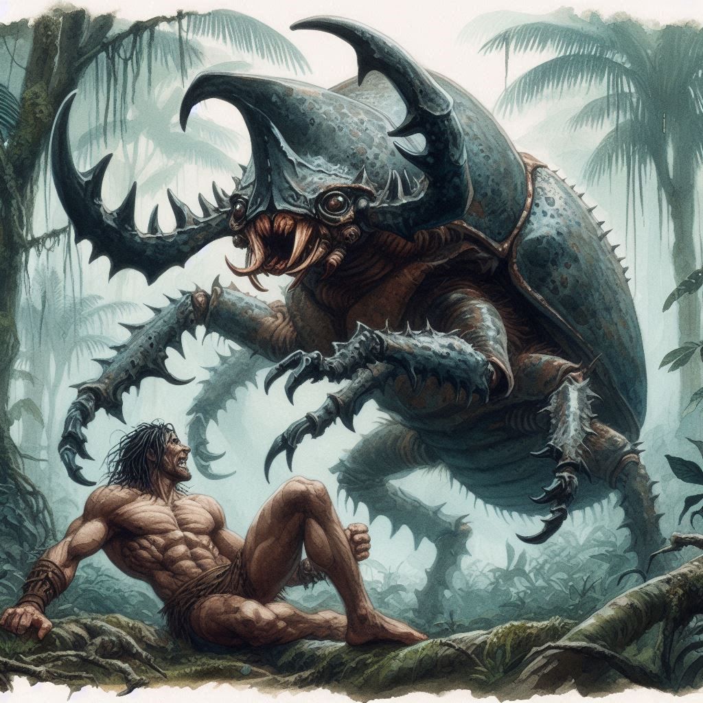 Tarzan vs the mutated Beatle