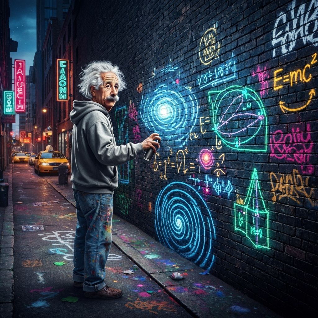 Graffiti of Relativity  by @dinsat