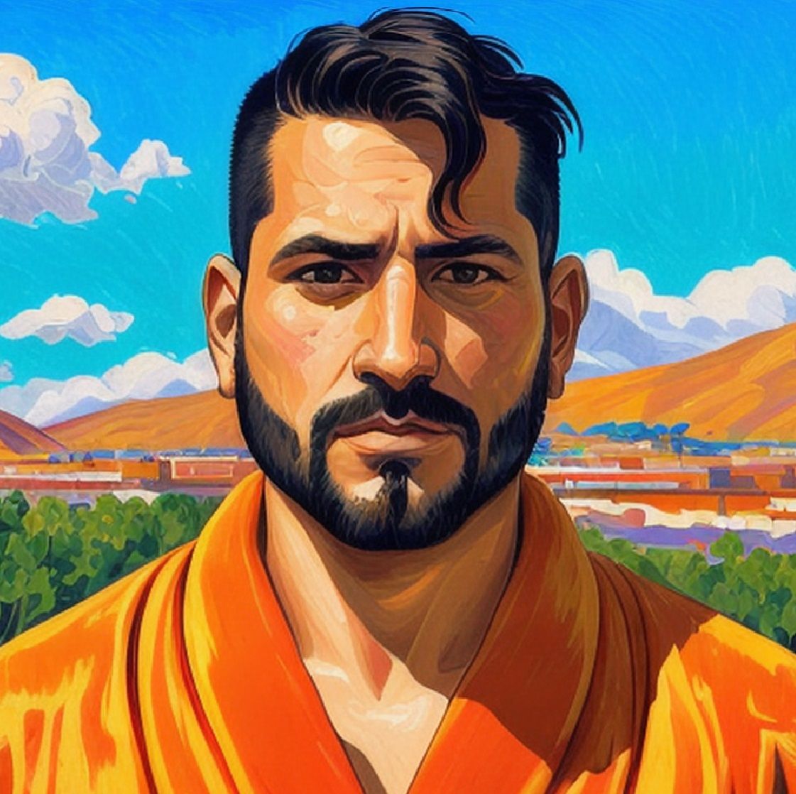 A  handsome bearded Peruvian