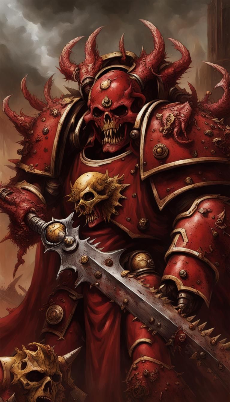 Warhammer 40k, creepy Adeptus Custodes corrupted by madness,...